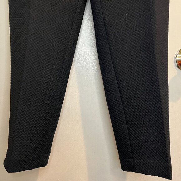 Ann Taylor LOFT Black Marisa Quilted Tuxedo Style Pants, Size 6 - Picture 4 of 13